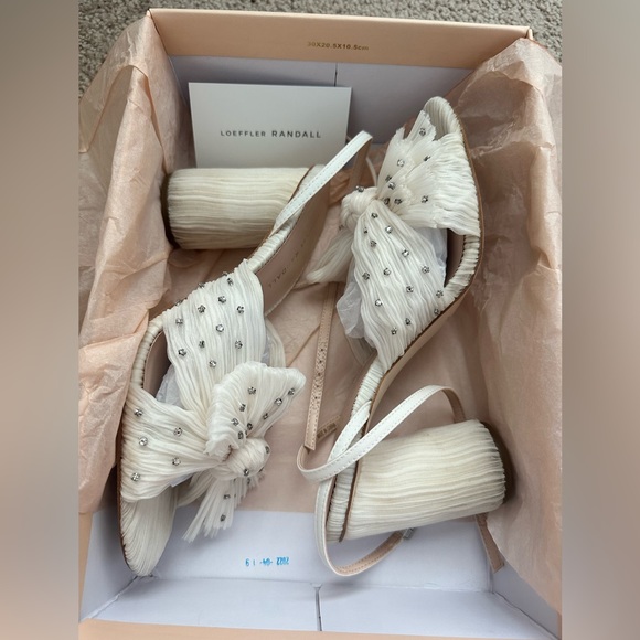 Loeffler Randall Camellia Knotted Sandal in Pearl with Rhinestones - Picture 4 of 9